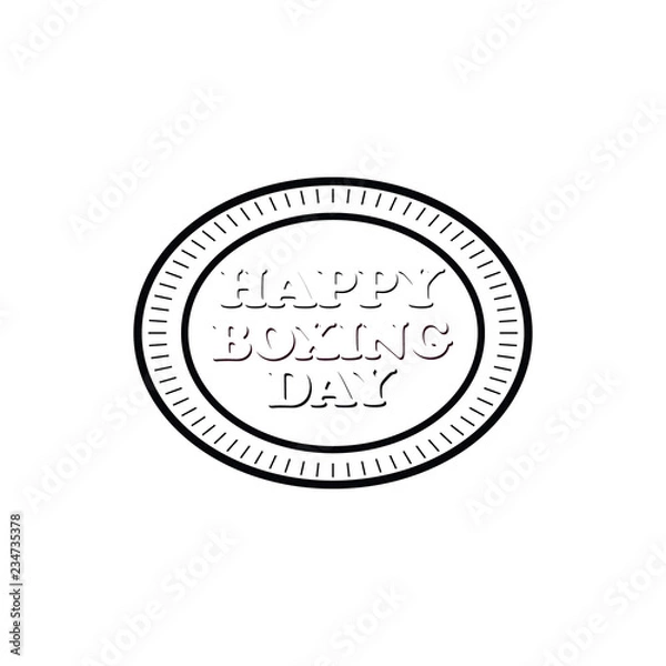 Fototapeta Concept for Boxing Day on isolated background, vector illustration