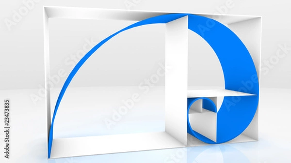 Obraz Fibonacci chain 3D Blue