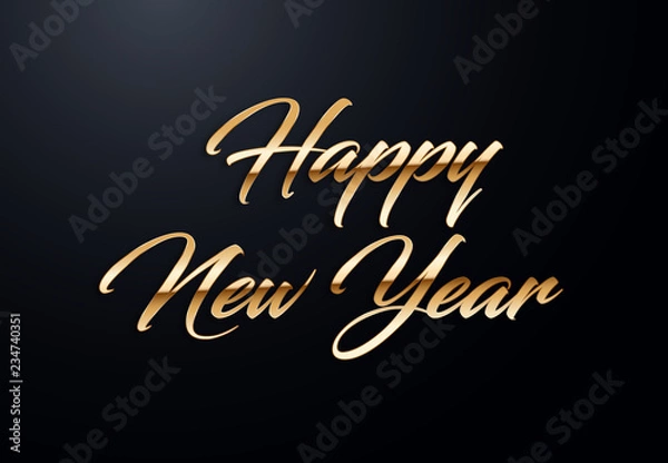 Fototapeta Holiday letters with gold effects. High quality vector illustration