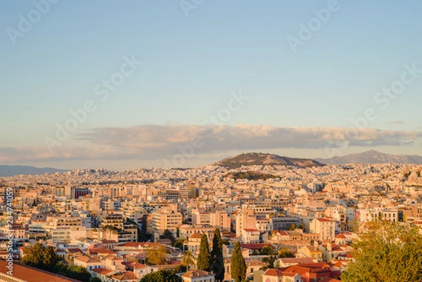 Obraz Athenes panorama, view from the acropolis, tourist place. Greece. Europe
