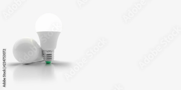 Obraz LED light bulb on an isolated background