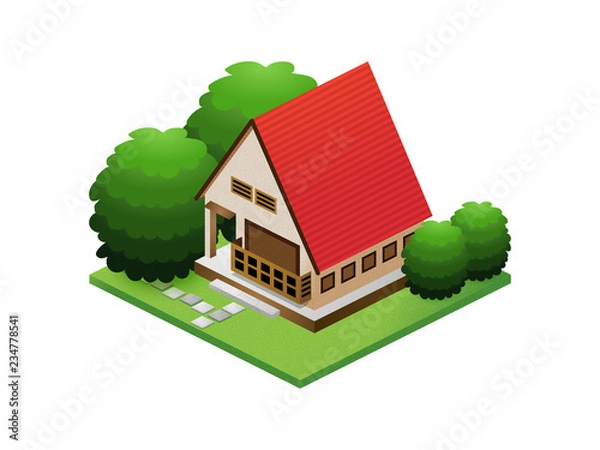 Fototapeta 森の中の家