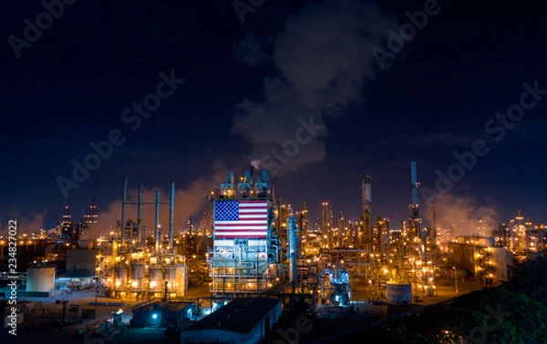 Obraz Refinery at night