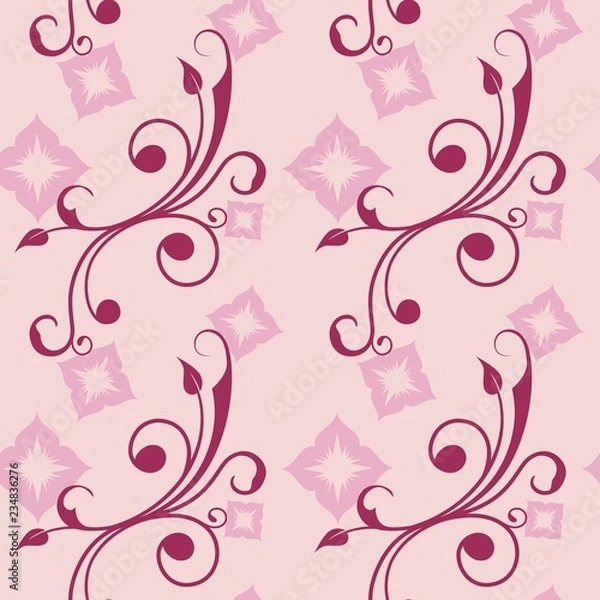 Obraz Seamless simple rose flower background