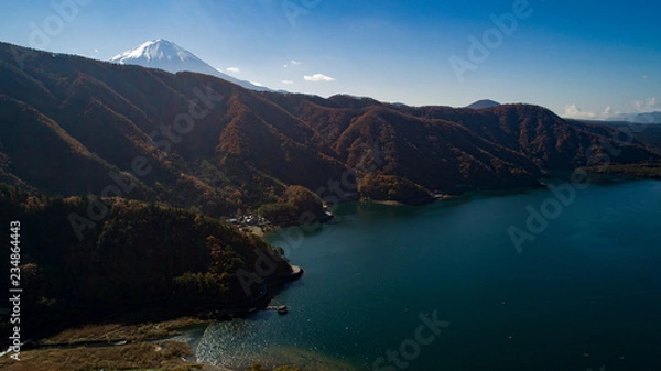 Obraz 秋の富士山と西湖