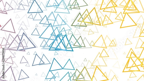 Obraz Abstract background with various multicolored triangles. Big and small.