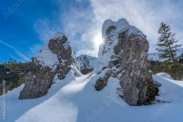 Fototapeta Winter Rock