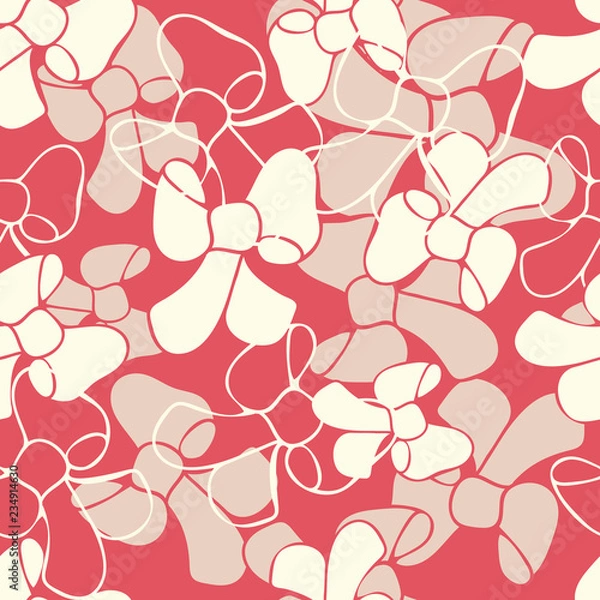 Obraz Vector Red Ribbons Texture Seamless Pattern