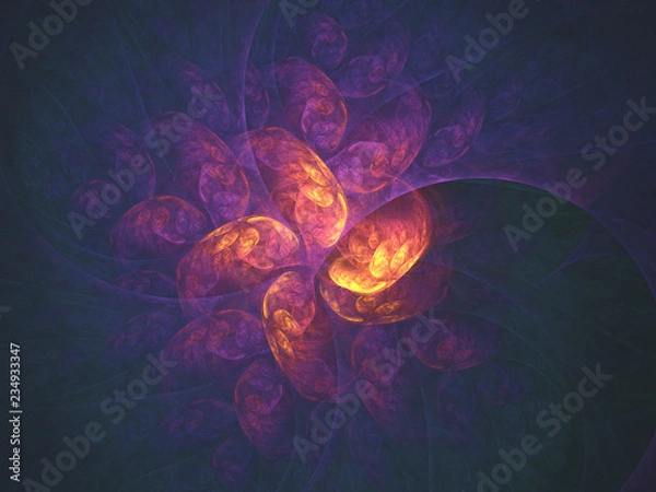 Obraz Purple and gold fire pattern abstract background
