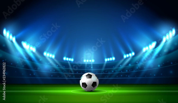 Obraz do pokoju chłopca stadion piłkarski i tablica wyników