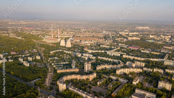 Fototapeta Panel city aerial