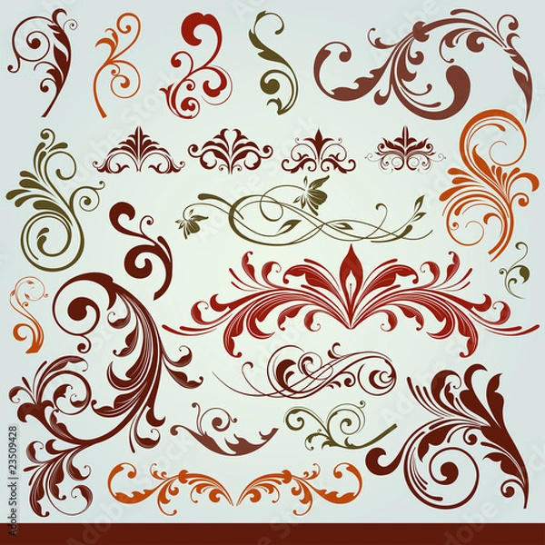 Fototapeta floral design elements