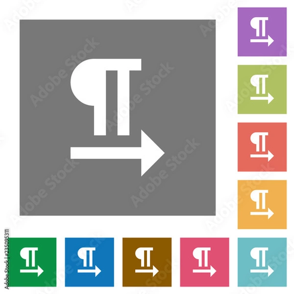 Obraz Left to right text direction square flat icons