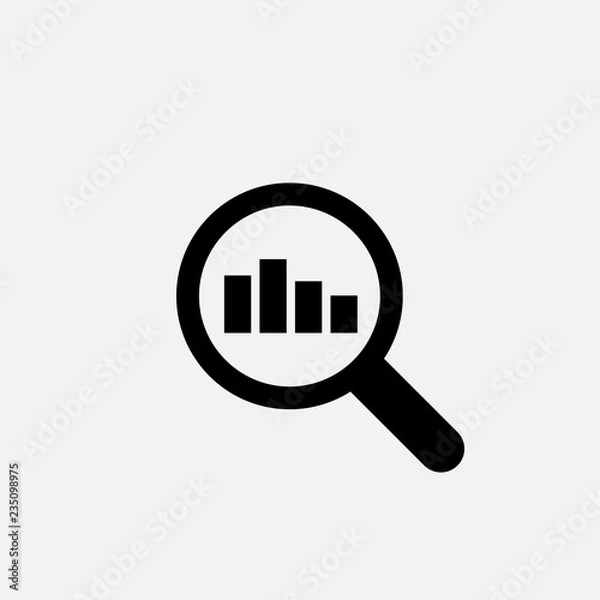 Obraz Analysis icon. Analysis symbol. Flat design. Stock - Vector illustration.