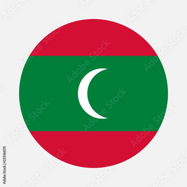 Fototapeta Maldives flag circle