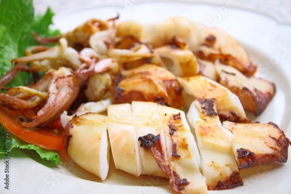 Fototapeta Grill cuttlefish