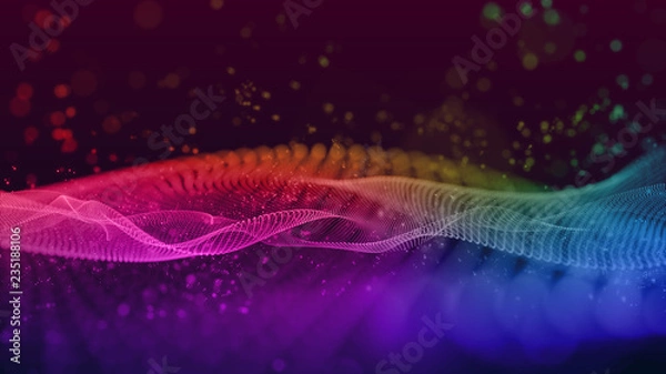 Fototapeta Abstract multicolor wave background.