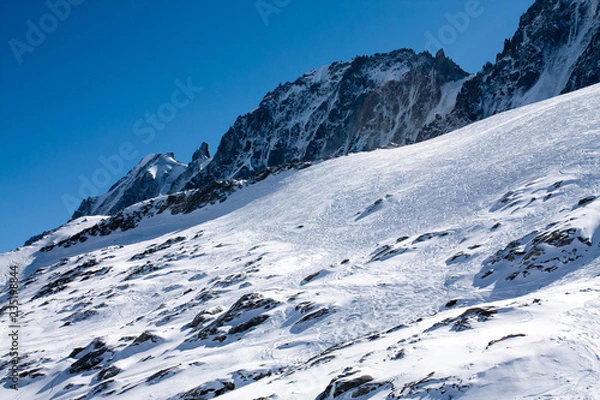 Fototapeta off point skiing slopes