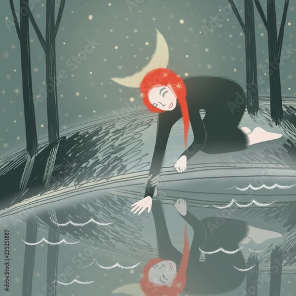 Obraz Mirror lake forest