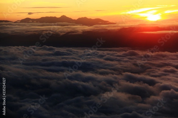 Fototapeta 日本　中央アルプス空木岳山頂からの景色　