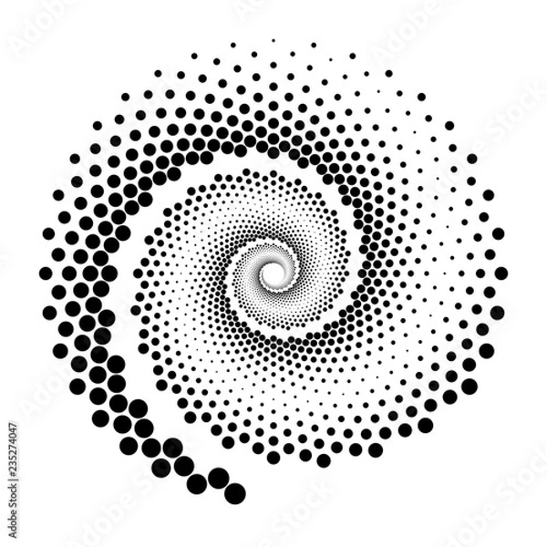 Fototapeta Design spiral dots backdrop