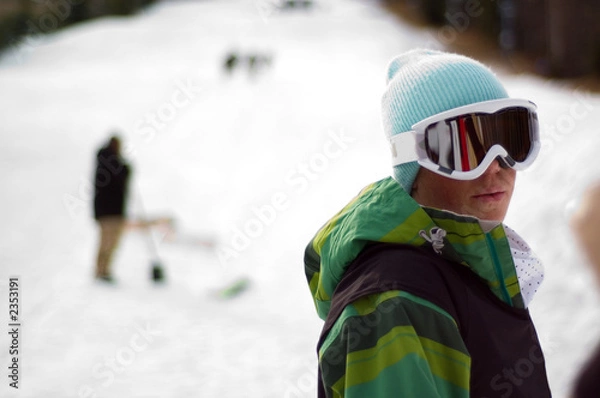 Obraz snowboarder look