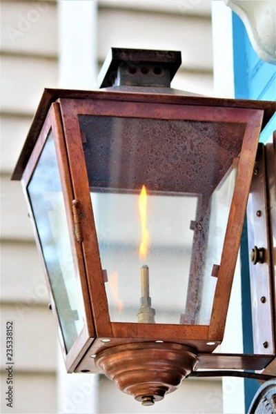 Fototapeta An Antique Rusty Flame Lantern