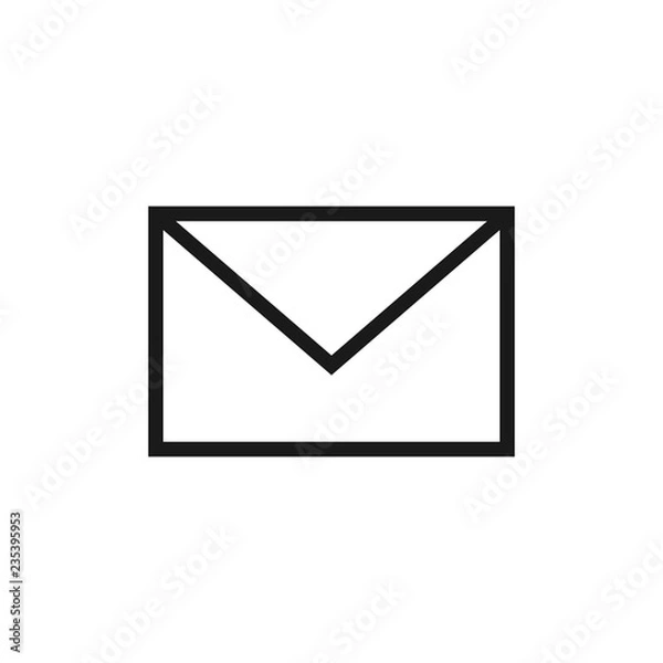 Fototapeta Mail vector icon. E-mail icon. Envelope illustration. message