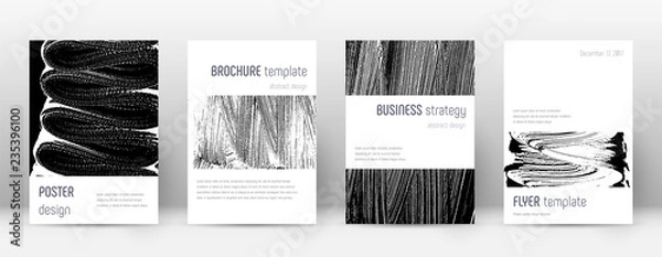 Fototapeta Cover page design template. Minimalistic brochure 