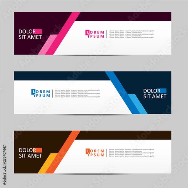 Fototapeta Vector abstract geometric design banner web template.