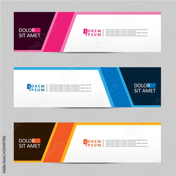 Fototapeta Vector abstract geometric design banner web template.