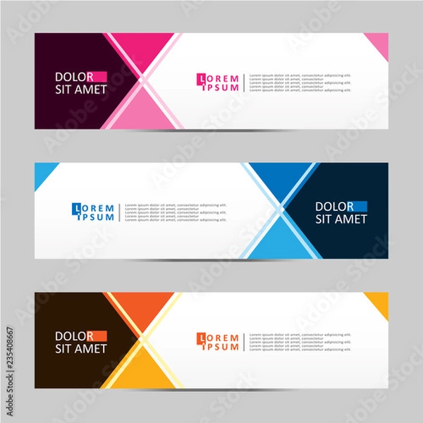 Fototapeta Vector abstract geometric design banner web template.