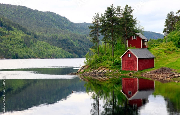 Obraz Dom nad jeziorem
