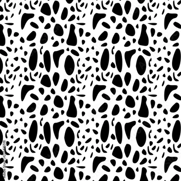 Fototapeta leopard pattern texture repeating monochrome black and white.