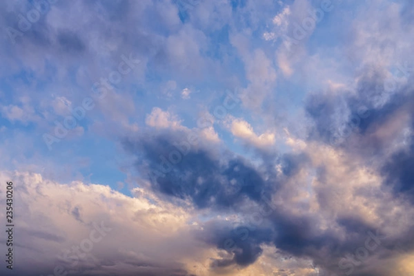Fototapeta Beautiful sunset sky with clouds.