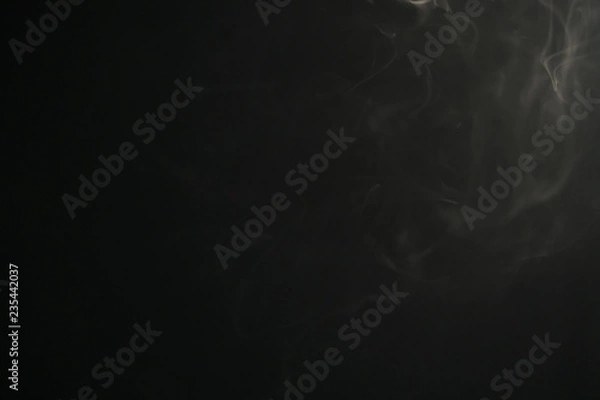Obraz closeup abstract vapor over black background for backdrop or overlay