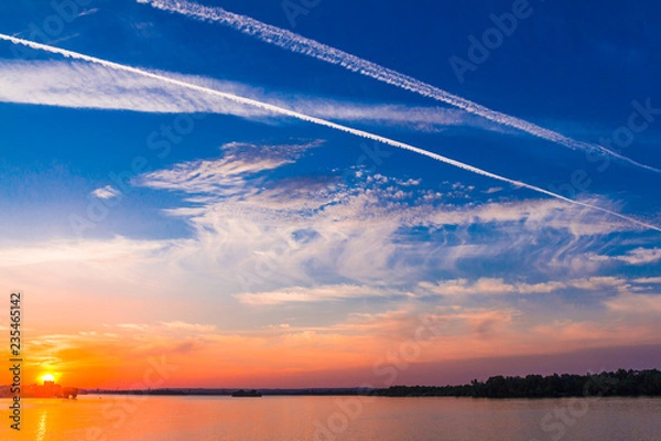 Obraz Sunset on the river