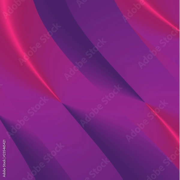 Obraz Colored smooth curved lines. Shadow. Vector illustration