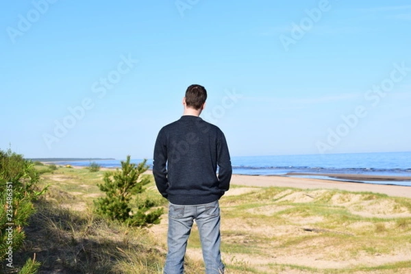 Obraz man on the beach