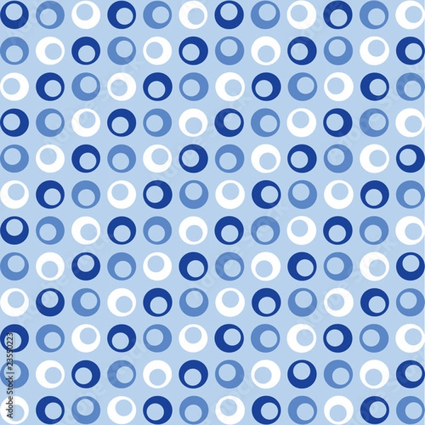 Fototapeta Retro Blue Dots