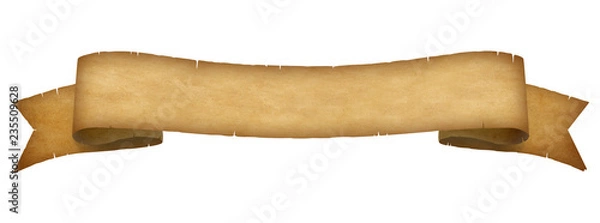 Fototapeta Pusty papier przewijania transparent wstążka