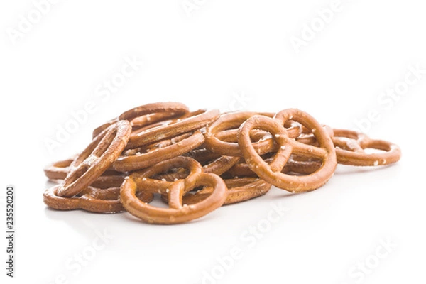 Fototapeta Salted mini pretzels snack.