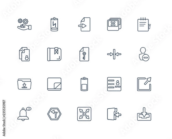 Fototapeta Inbox, Insert, Maximize, Horizontal alignment, Notification, Edi