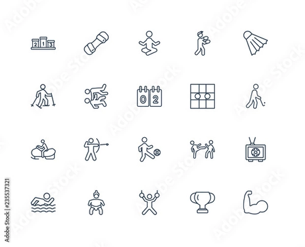 Obraz Muscle, Award, Gymnastics, sumo, Swimming, Shuttlecock, Go game,