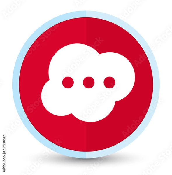Fototapeta Brain icon flat prime red round button