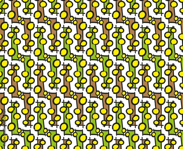 Fototapeta abstract doodle trunk pattern