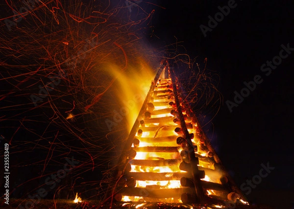 Fototapeta Levee Bonfire