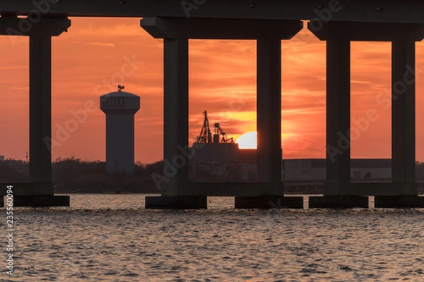 Obraz sunset in the city