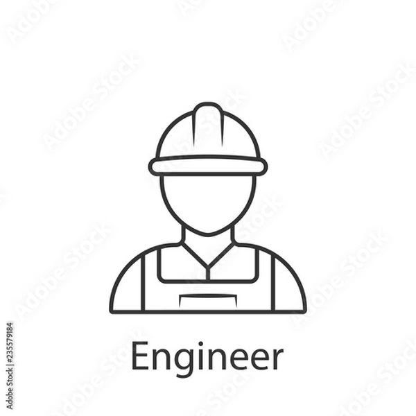 Fototapeta Engineer icon. Element of profession avatar icon for mobile concept and web apps. Detailed Engineer icon can be used for web and mobile
