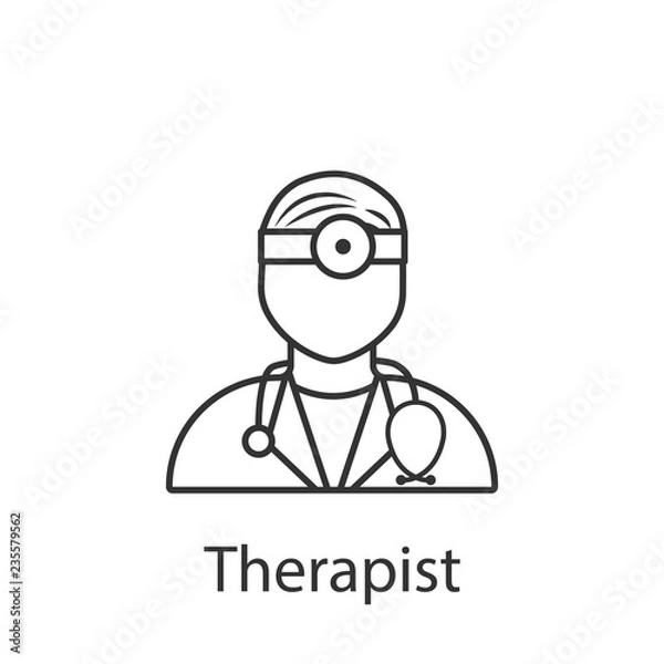 Fototapeta Therapist icon. Element of profession avatar icon for mobile concept and web apps. Detailed Therapist icon can be used for web and mobile